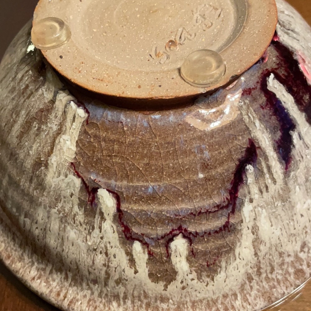 Handmade 7 inch Gorgeous glazed ceramic  soup / salad bowl - Picture 5 of 9